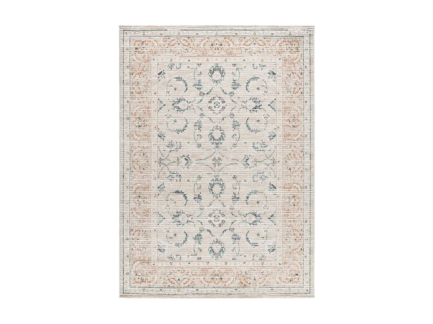 Laagpolig tapijt - vintage met reliëf - veelkleurig - 154x230 cm - KEOPS