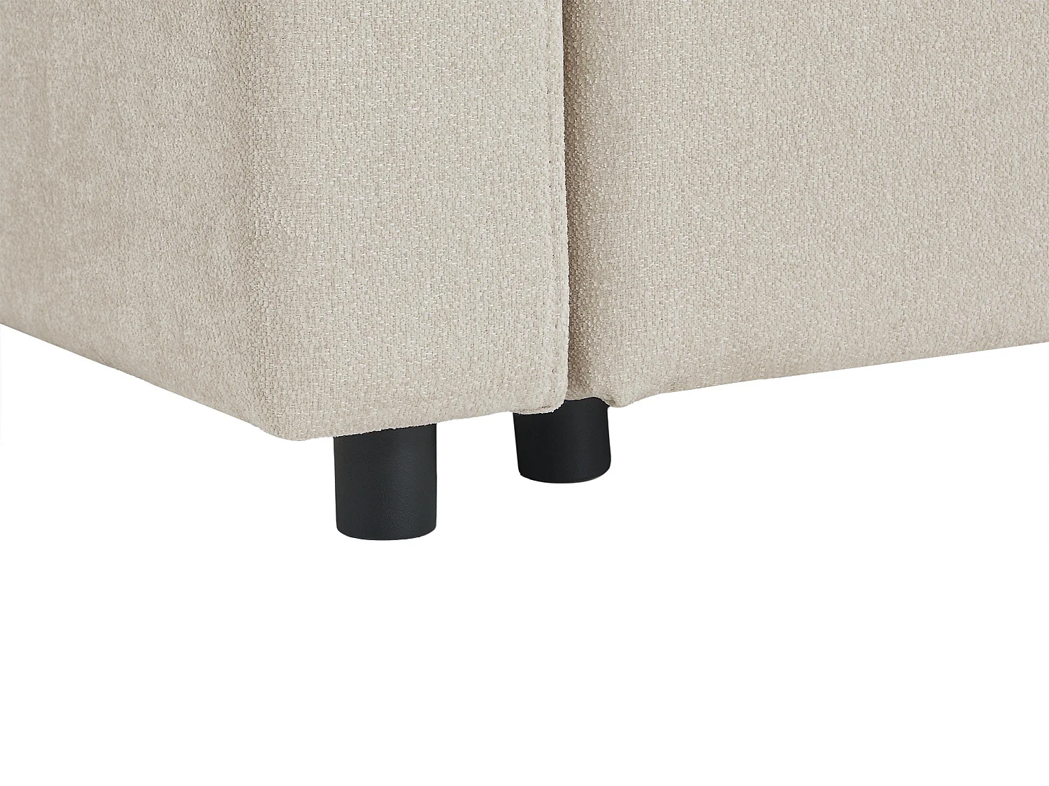 Fauteuil convertible en tissu chenille beige NINEPI