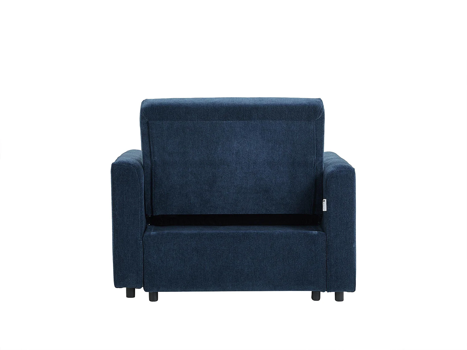 Uitklapbare fauteuil in nachtblauwe chenillestof - NINEPI