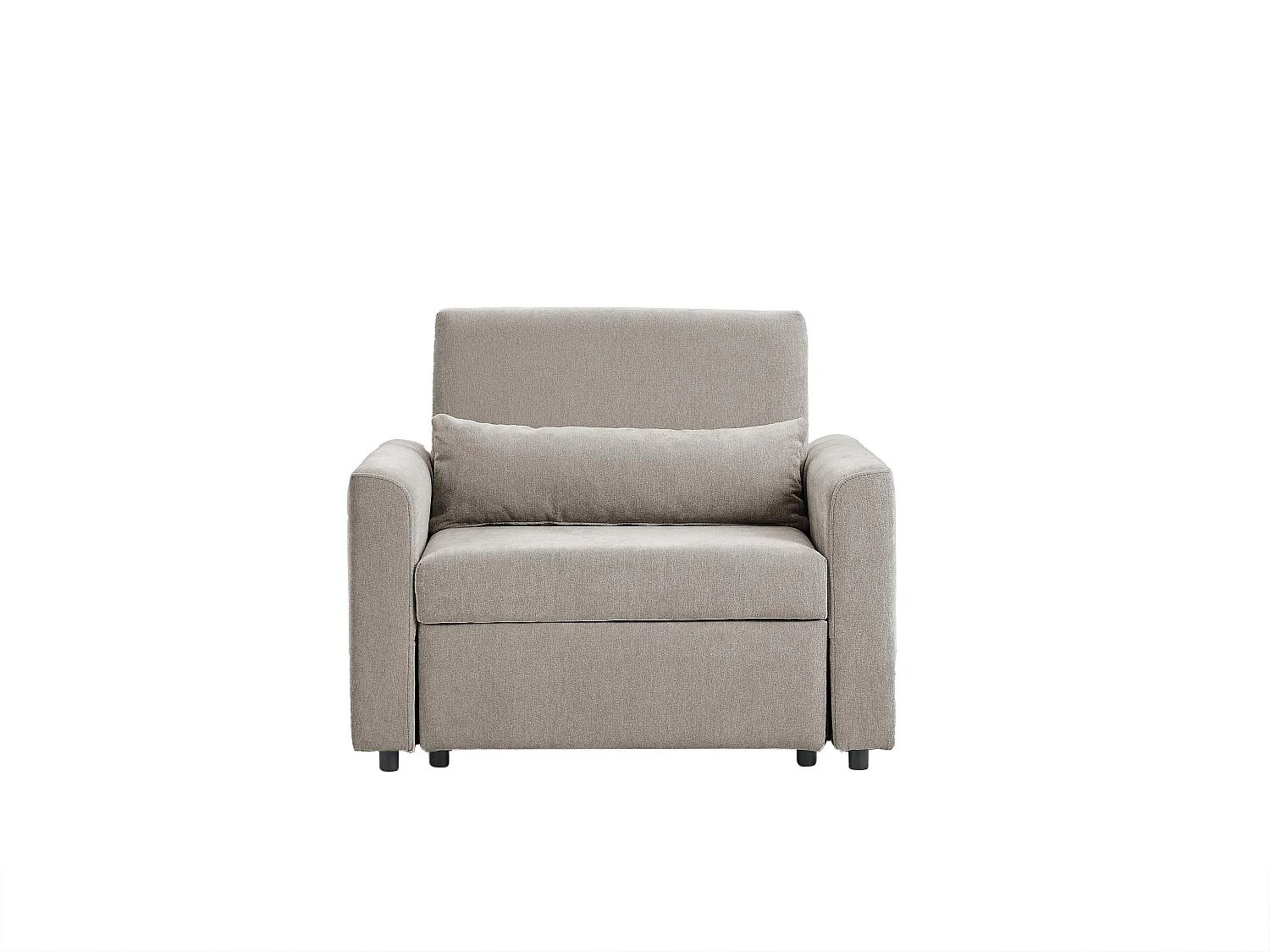 Fauteuil convertible en tissu chenille gris clair NINEPI
