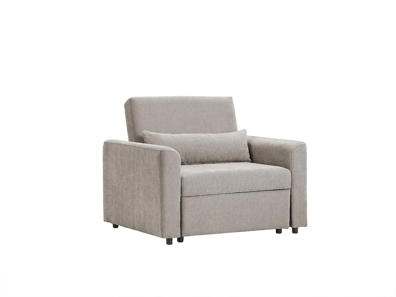 Fauteuil convertible en tissu chenille gris clair NINEPI