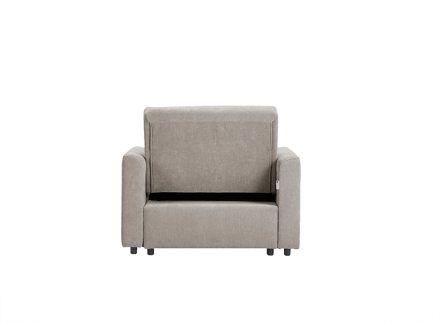 Fauteuil convertible en tissu chenille gris clair NINEPI