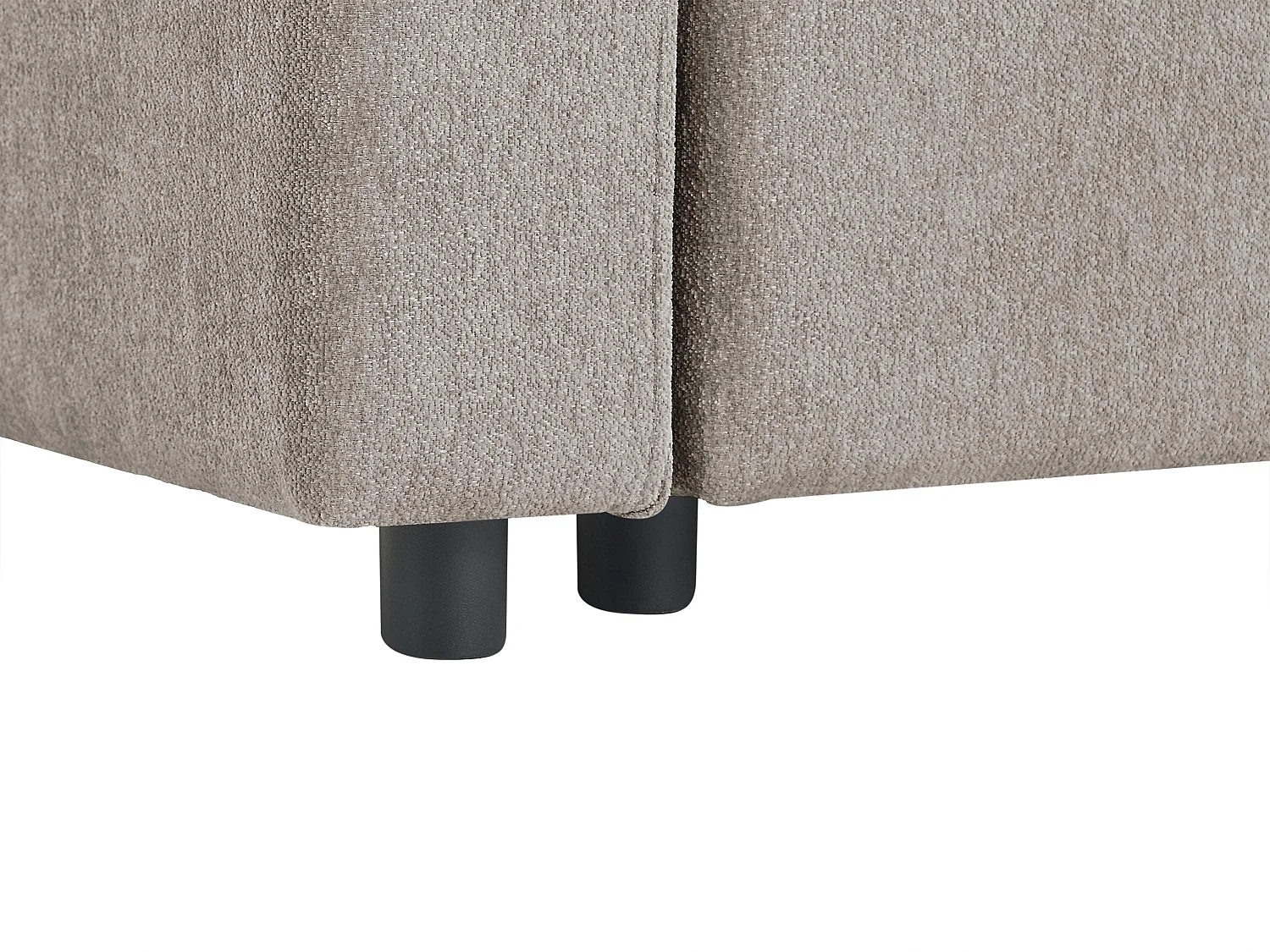 Fauteuil convertible en tissu chenille gris clair NINEPI