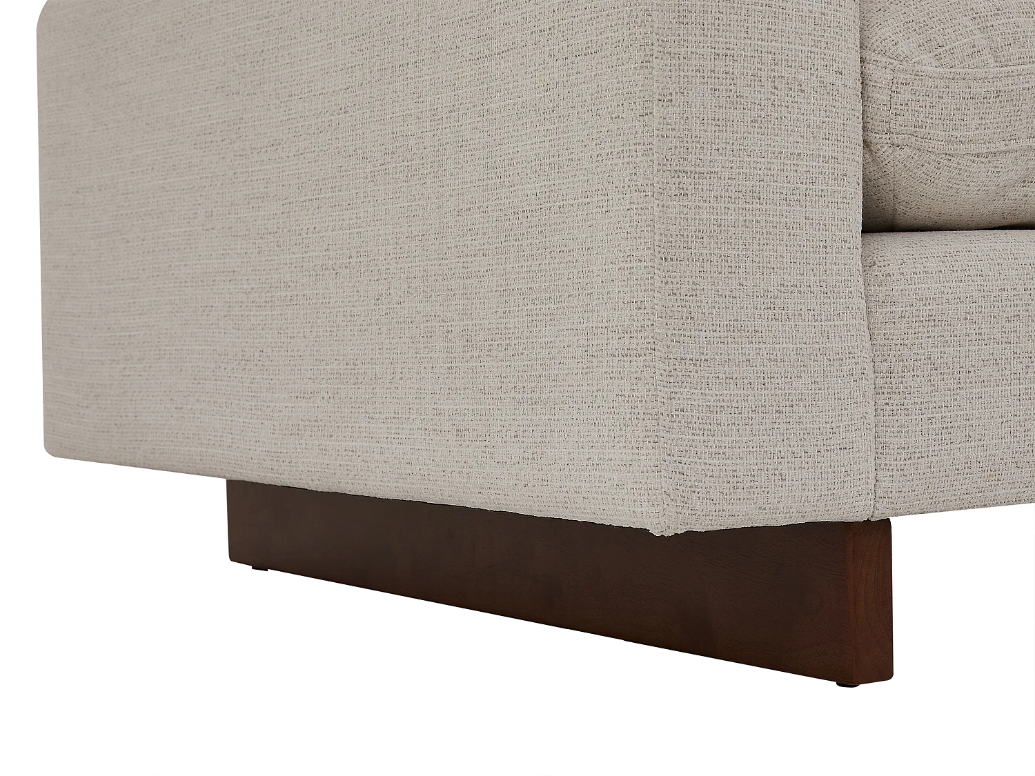 Canapé d'angle gauche en tissu texturé taupe MABONO