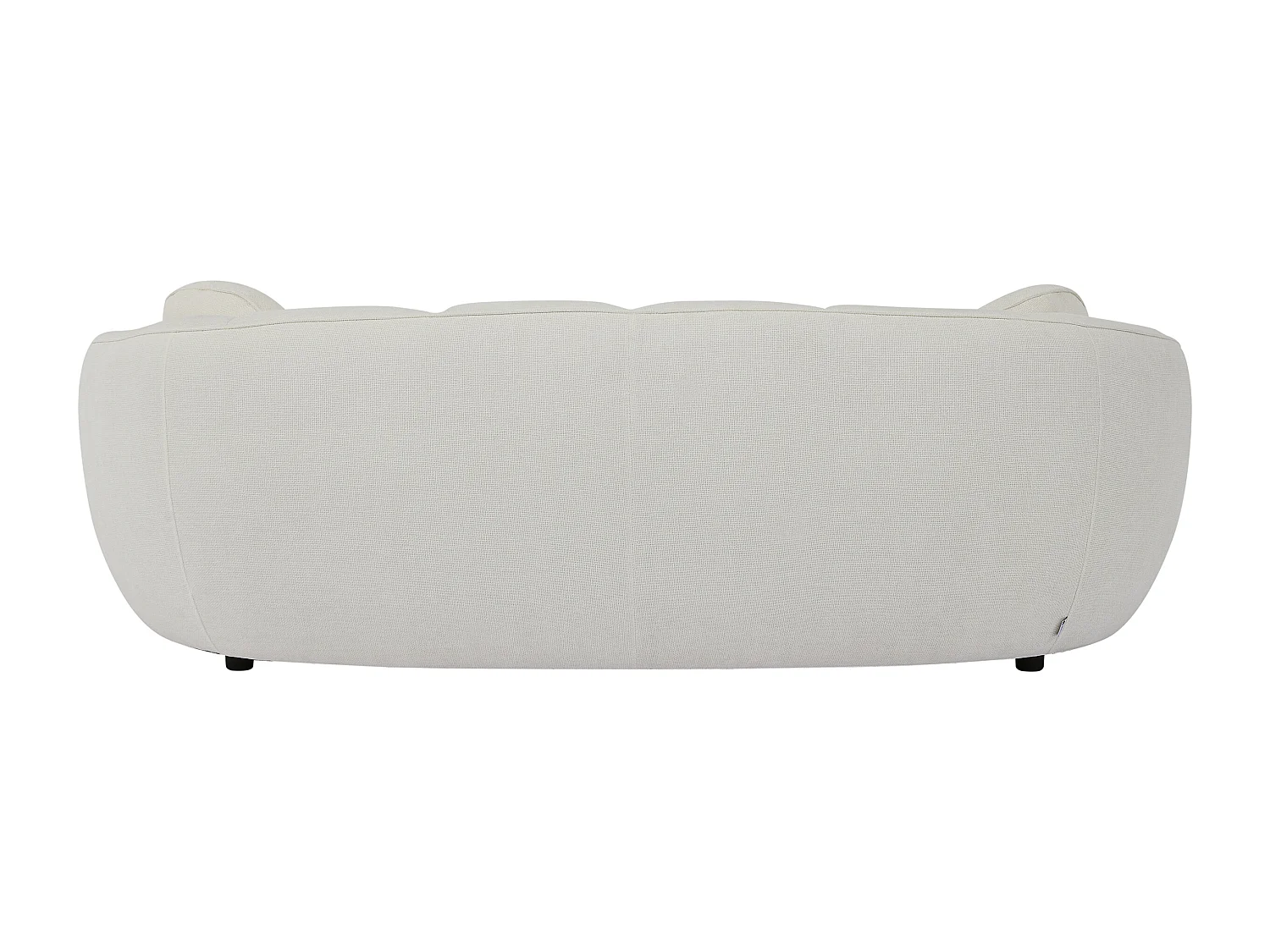 Canapé 3 places en tissu texturé blanc cassé RALIBO