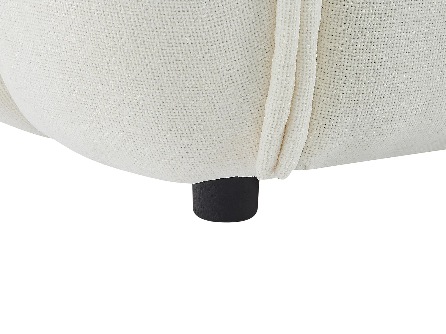 Canapé 2 places en tissu texturé blanc cassé KIMACA