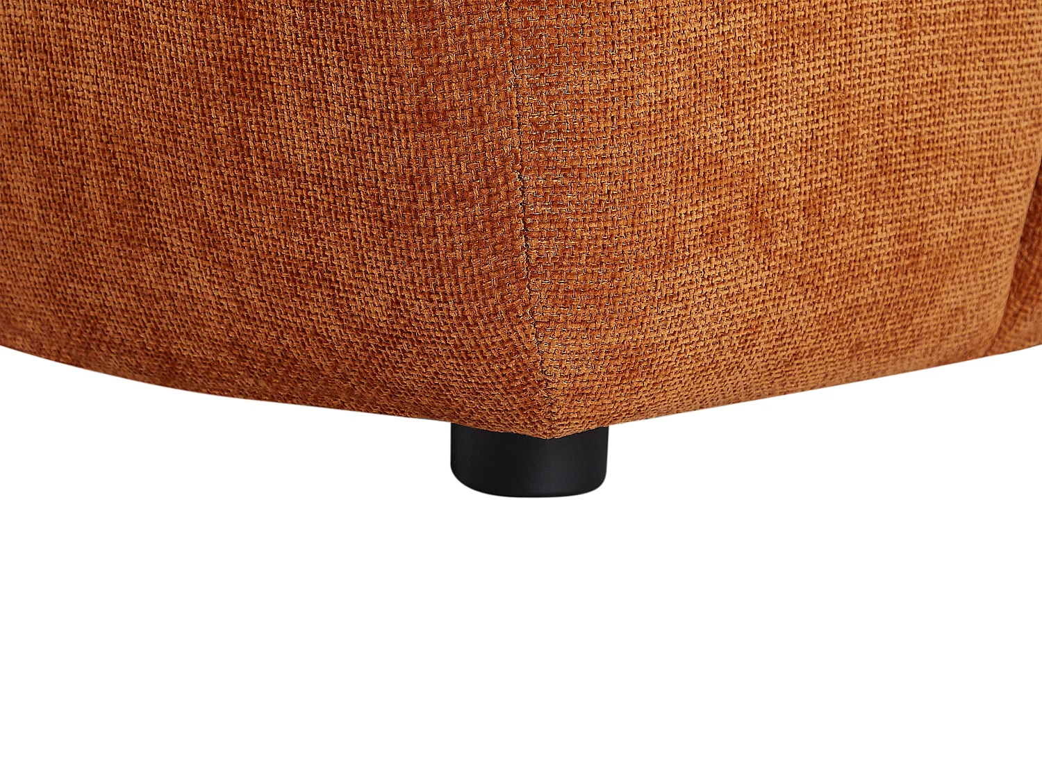 Canapé d'angle gauche avec dossier en tissu chenille terracotta CLENALI