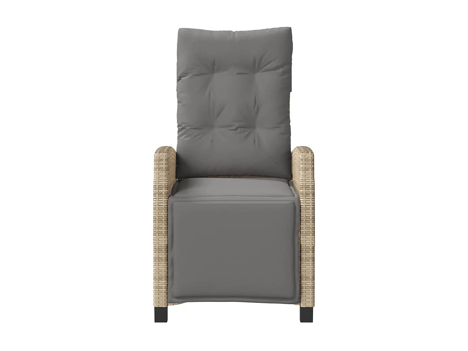 Sillas y mesita de jardín 3 piezas ratán sintético cojín beige