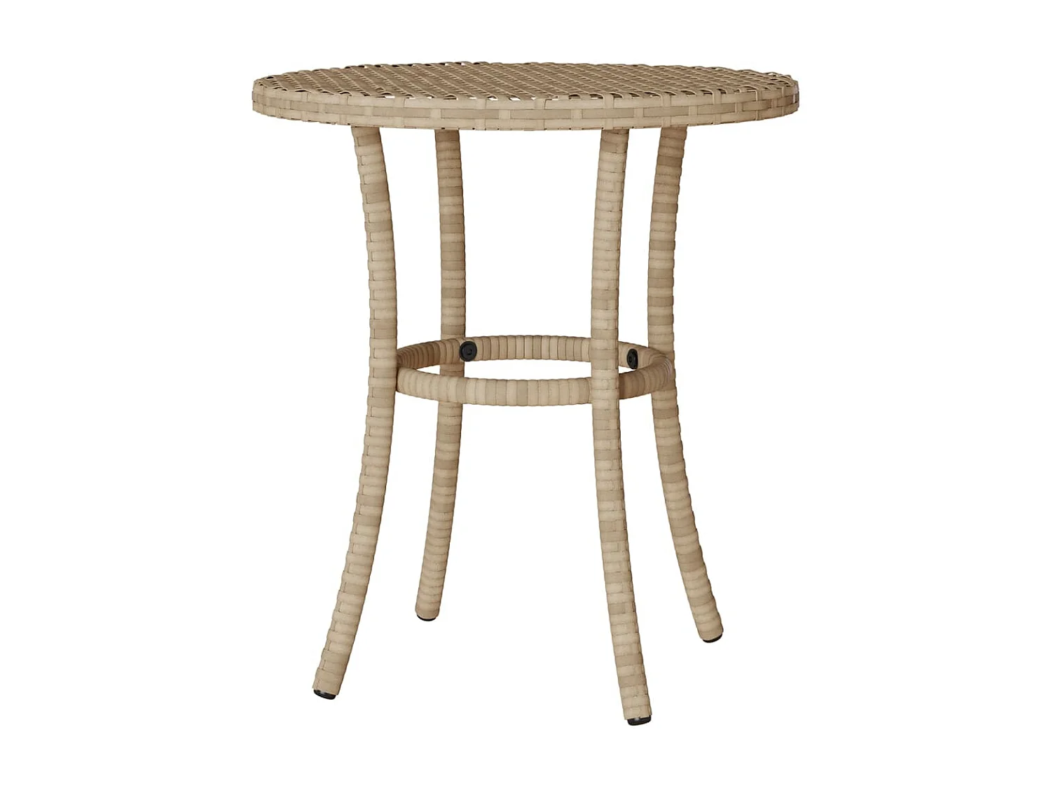 Sillas y mesita de jardín 3 piezas ratán sintético cojín beige