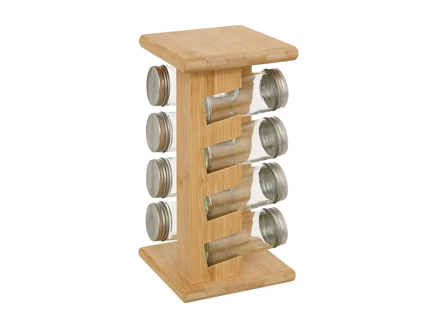 Présentoir à Épices en Bambou "Cozy" 26cm Naturel