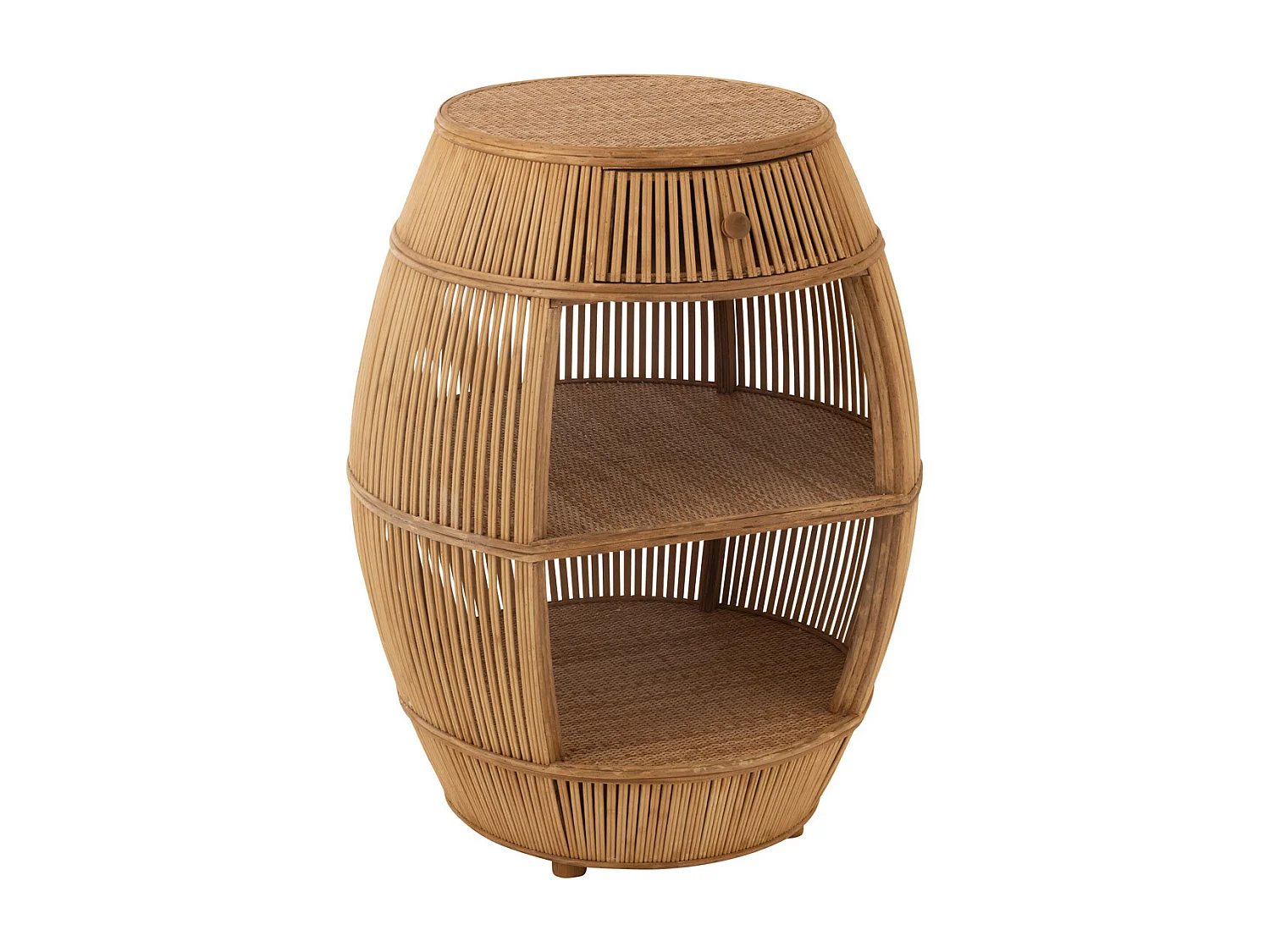 Table d'Appoint en Bambou "Barrel" 79cm Naturel