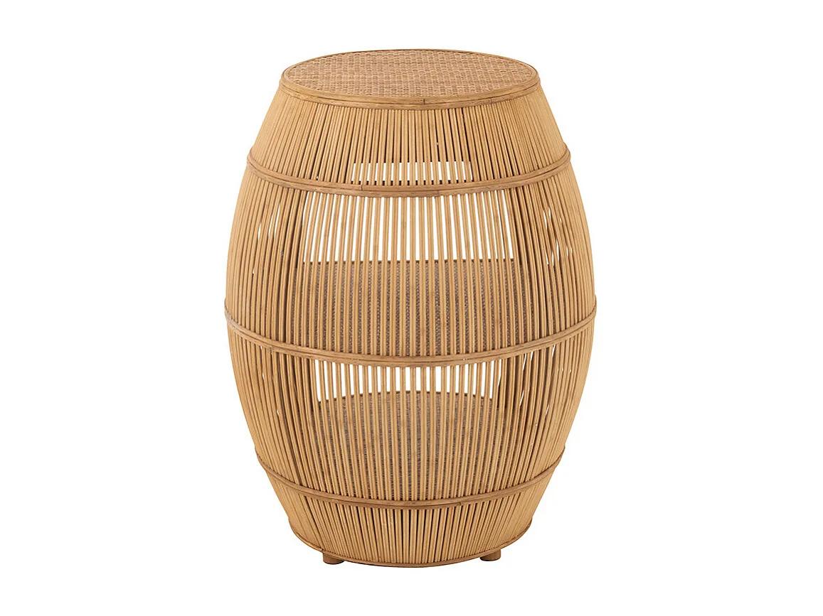 Table d'Appoint en Bambou "Barrel" 79cm Naturel