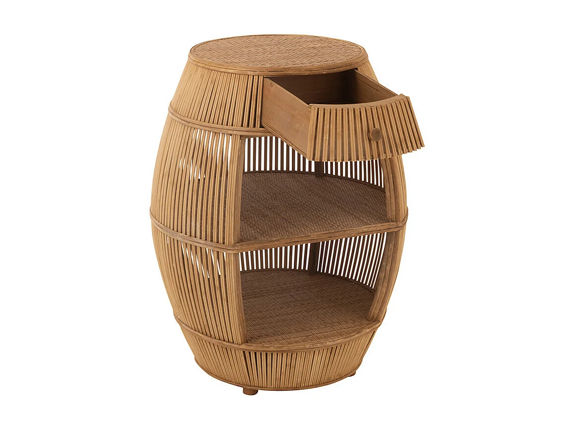 Table d'Appoint en Bambou "Barrel" 79cm Naturel