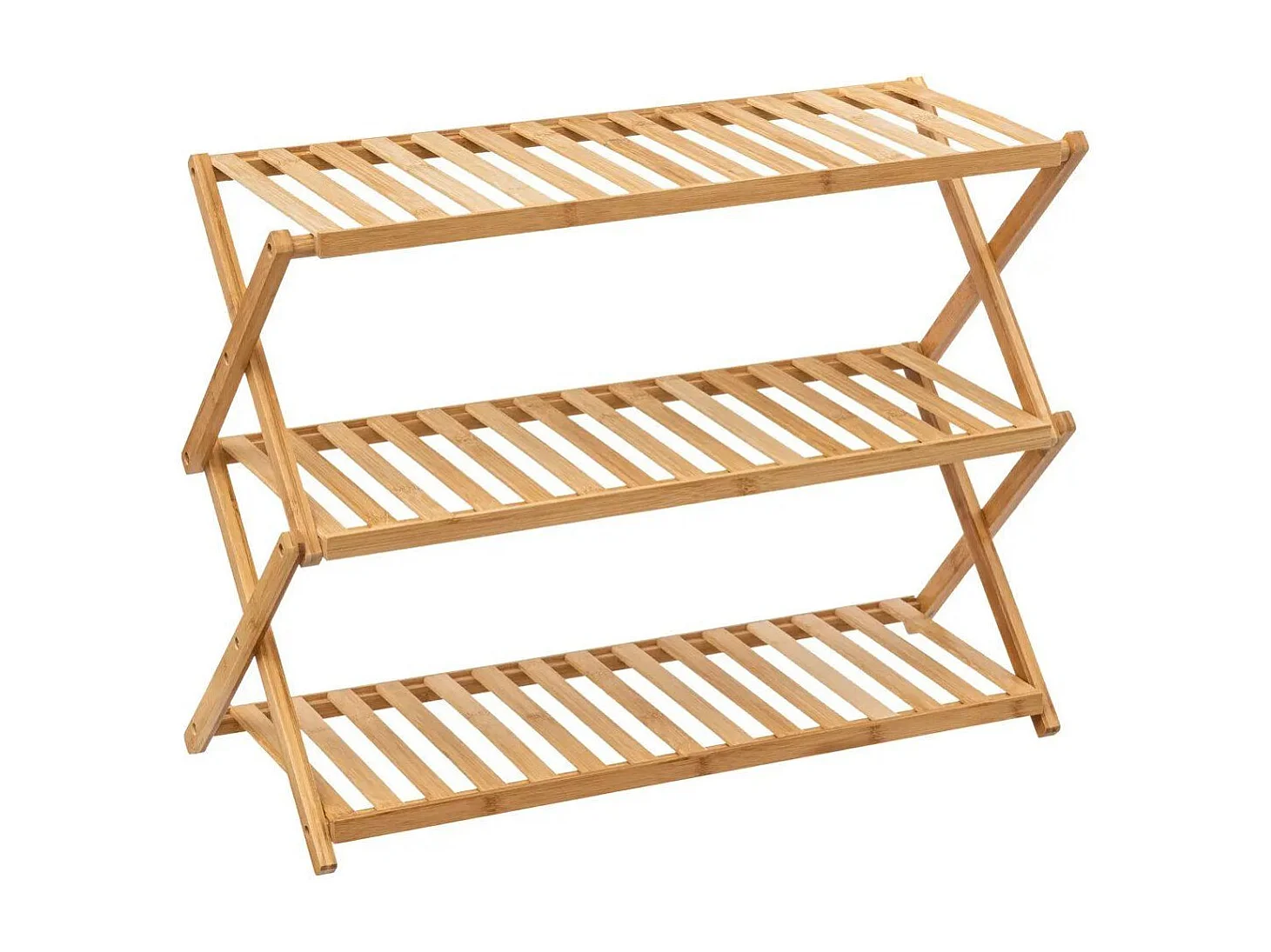 Range-Chaussures en Bambou "Pliable" 70cm Naturel