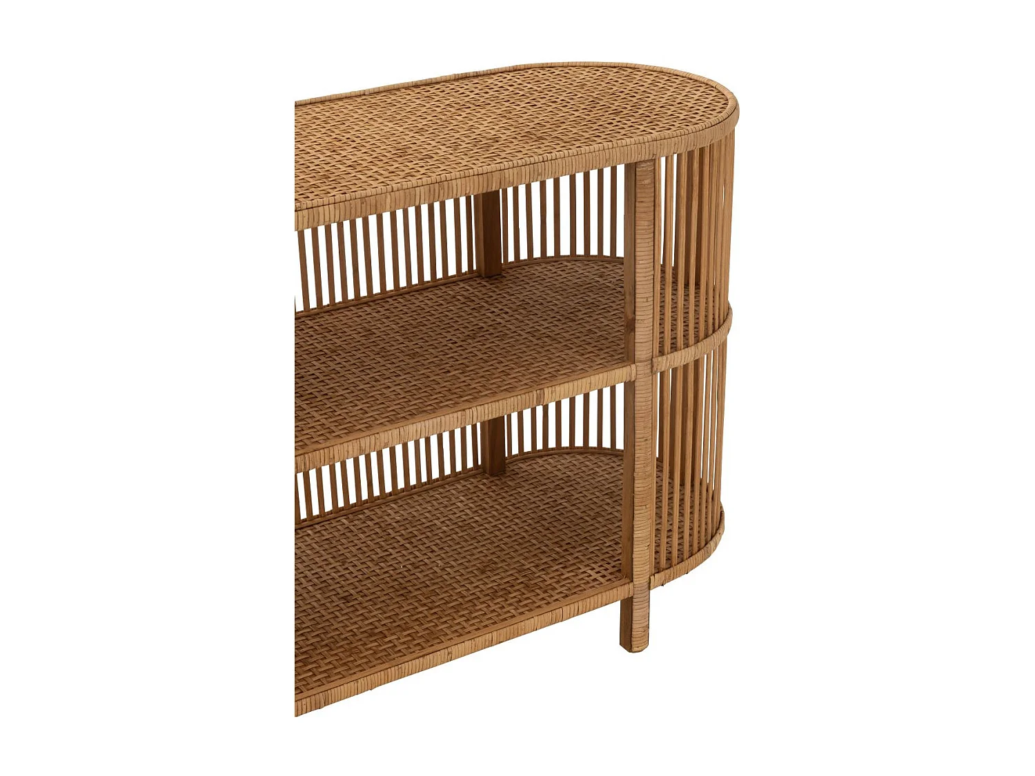 Console Ovale en Bambou "Exo" 121cm Naturel