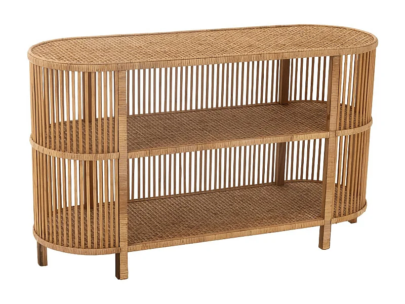 Console Ovale en Bambou "Exo" 121cm Naturel