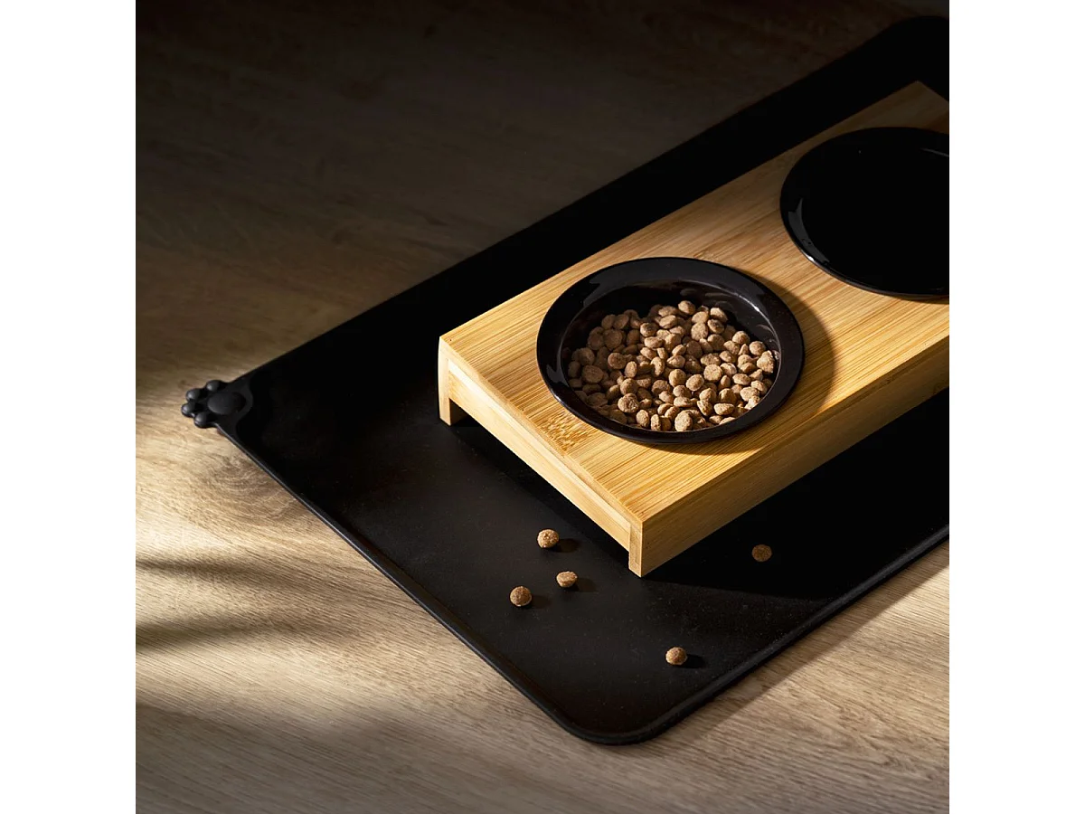 Gamelle en Céramique "Support Bambou" 14cm Noir