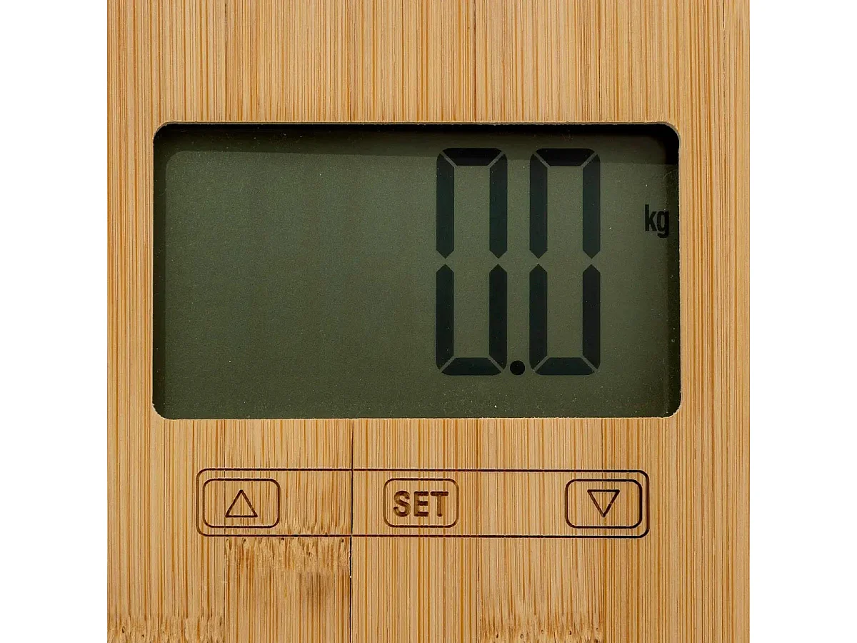 Pèse-Personne en Bambou "Digital" 28cm Naturel
