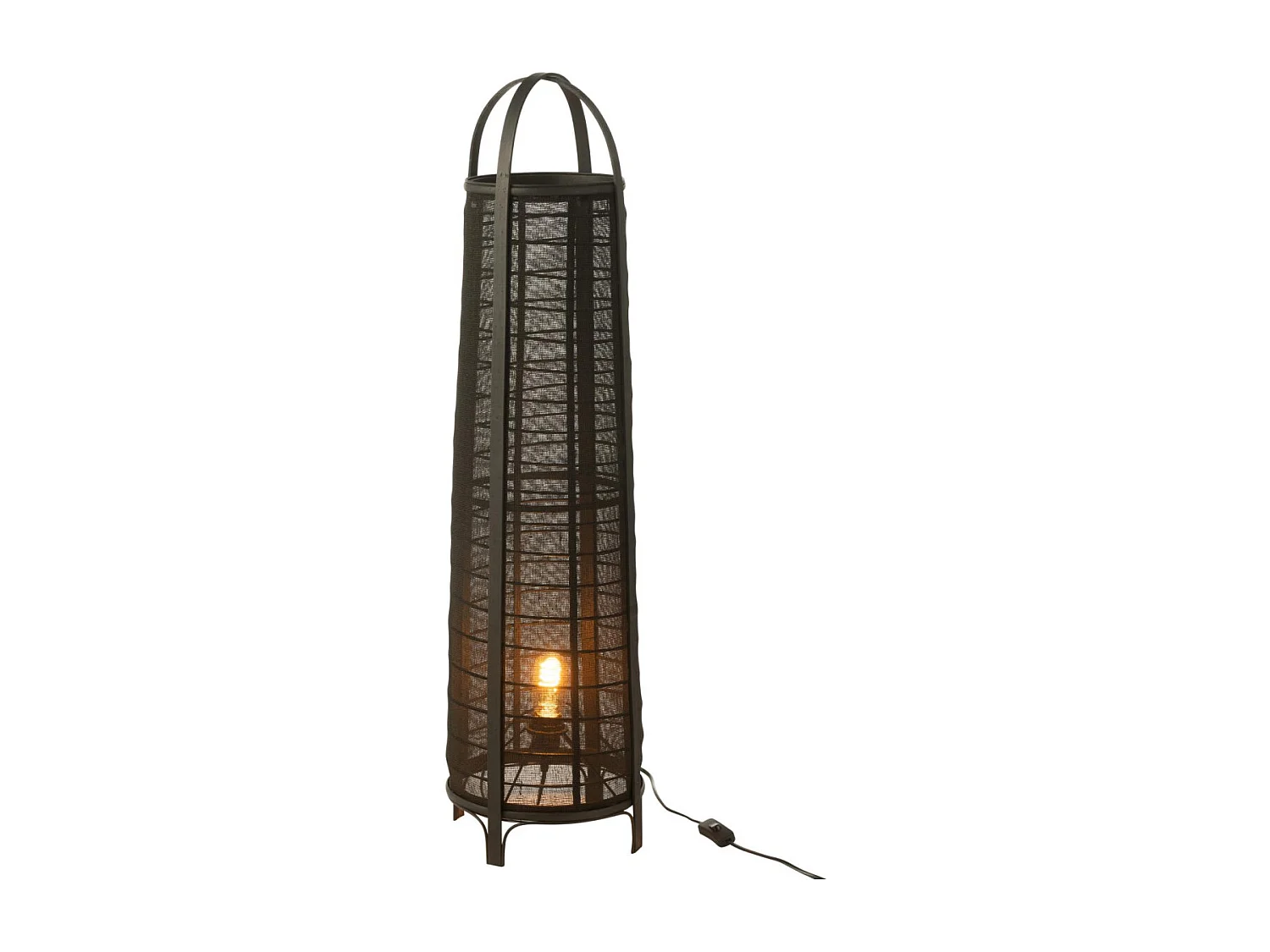 Lampadaire en Bambou "Don" 100cm Noir