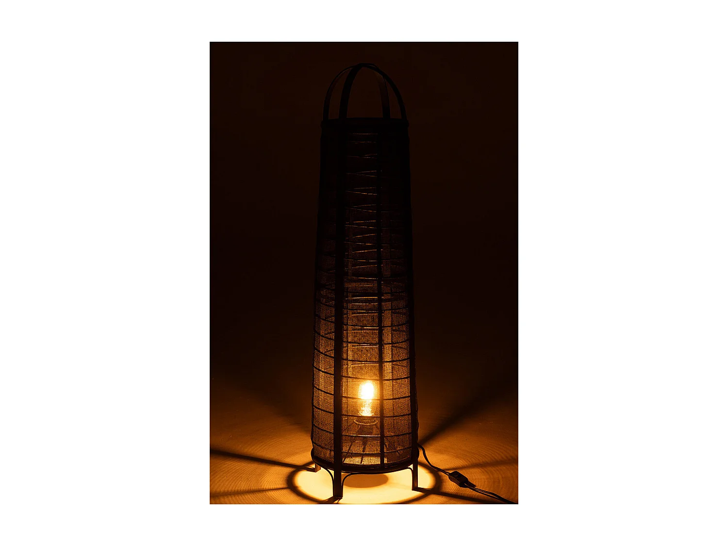 Lampadaire en Bambou "Don" 100cm Noir