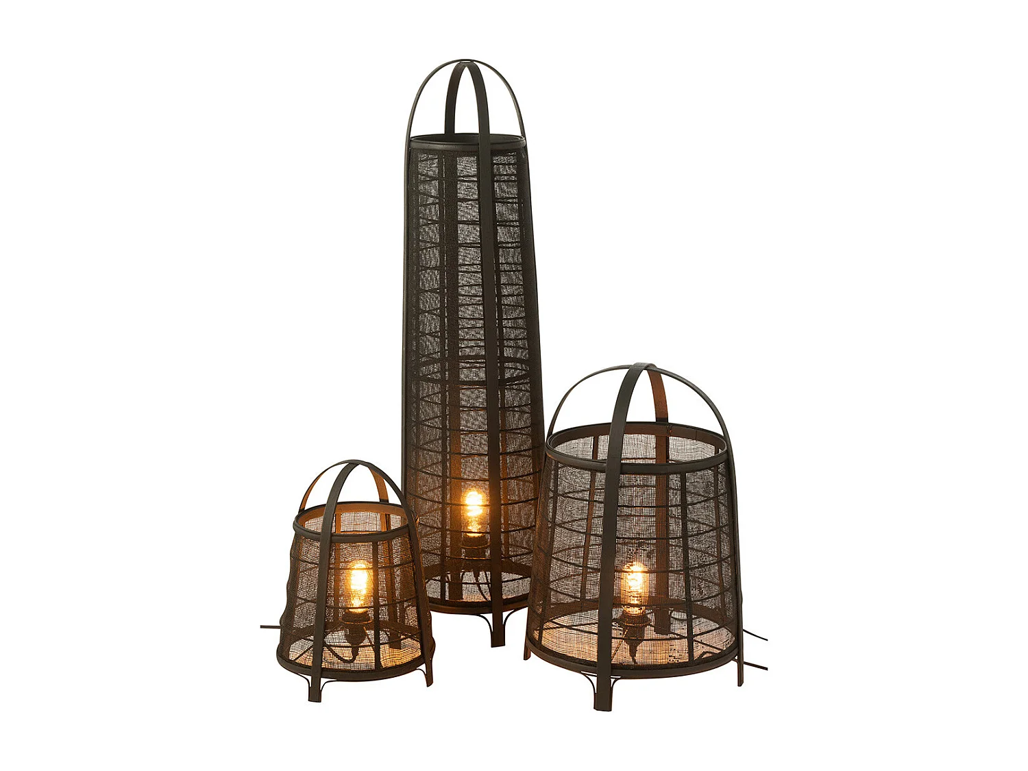 Lampadaire en Bambou "Don" 100cm Noir