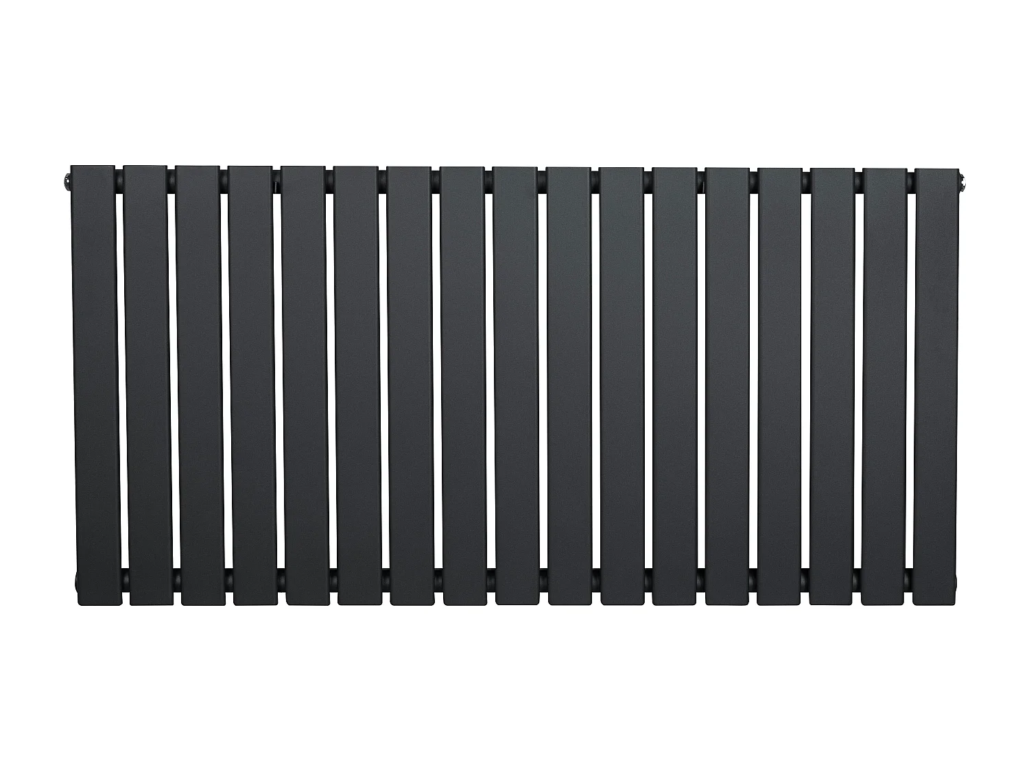 Horizontale Design Radiator Vlakke Panelen - 1 kolom - antraciet grijs - 600 x 1190mm
