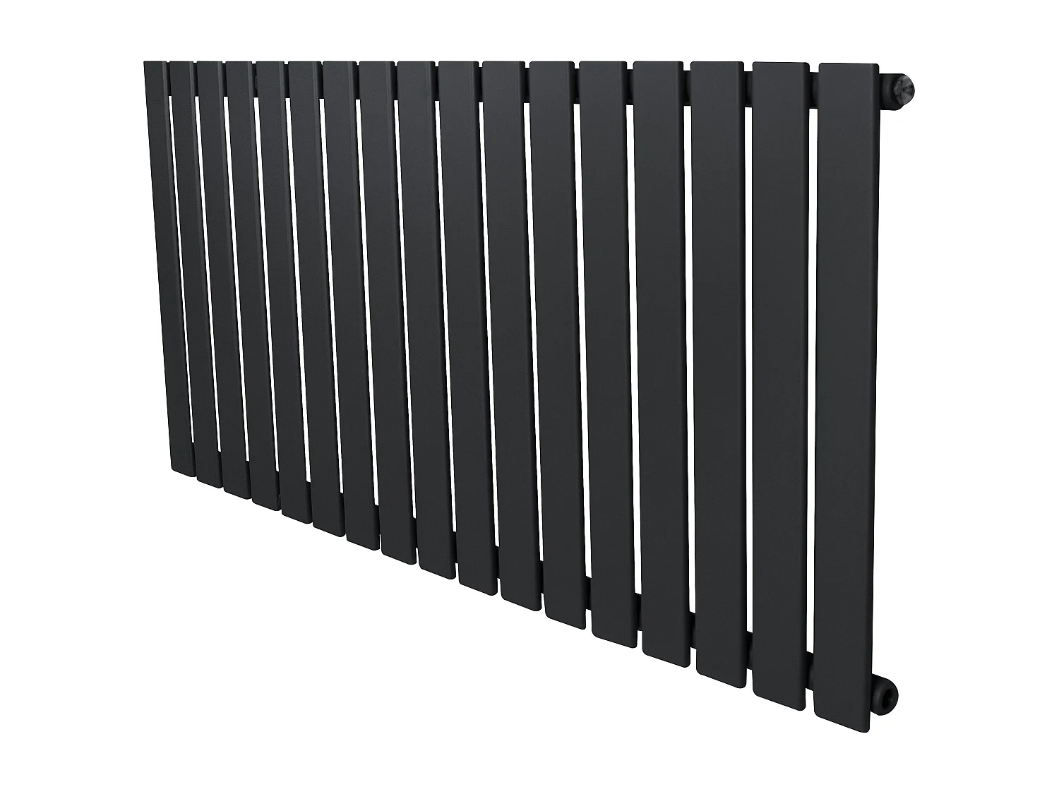 Horizontale Design Radiator Vlakke Panelen - 1 kolom - antraciet grijs - 600 x 1190mm