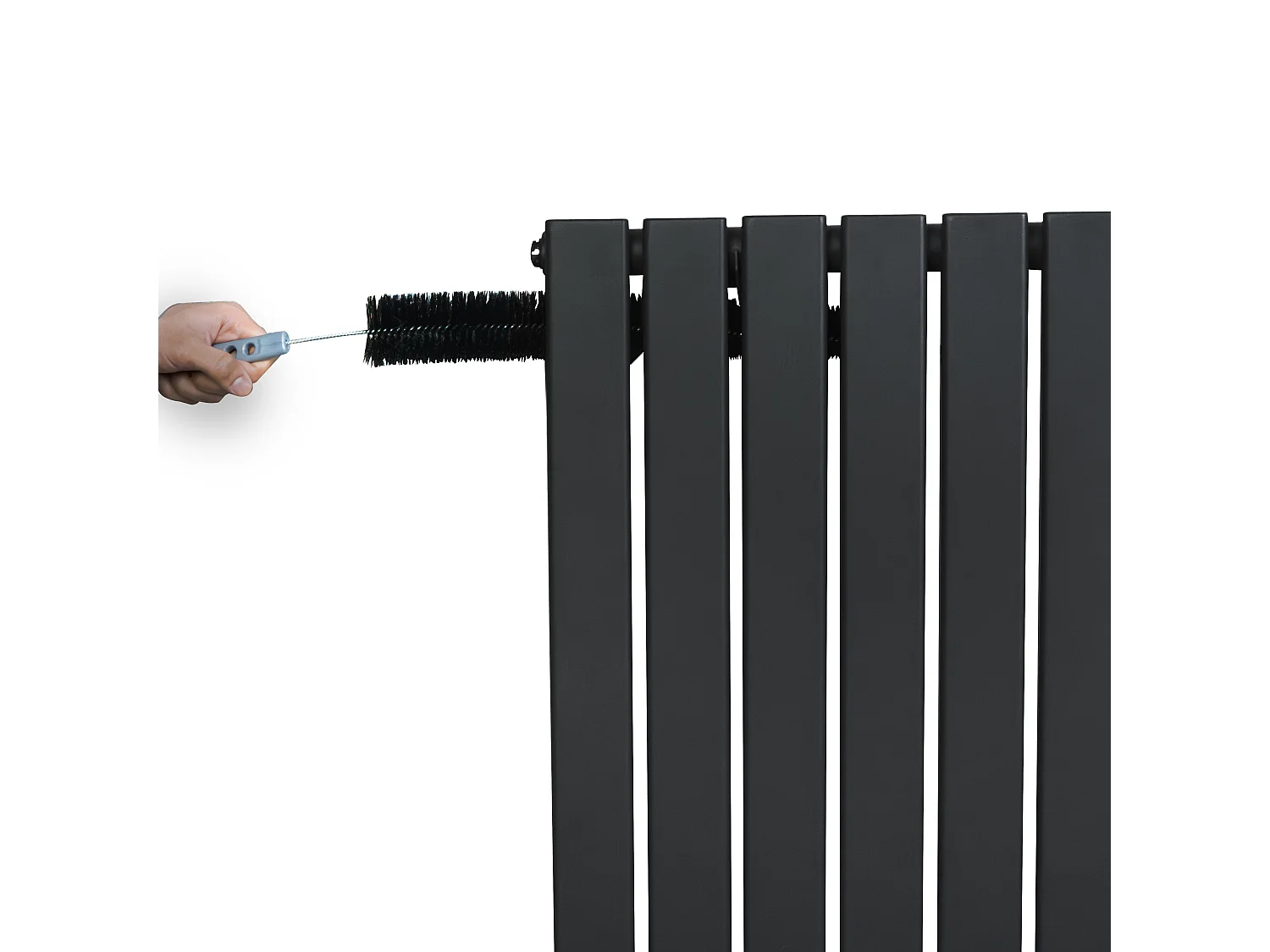 Horizontale Design Radiator Vlakke Panelen - 1 kolom - antraciet grijs - 600 x 1190mm