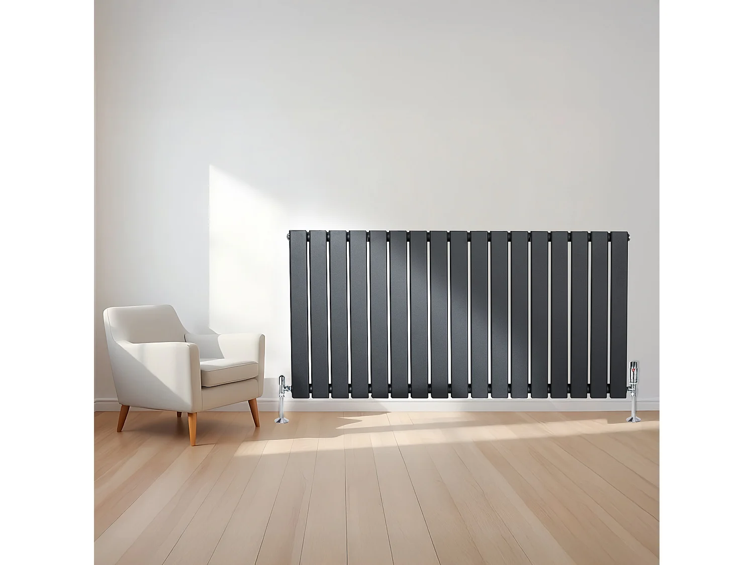 Flachheizkörper – 600mm x 1190mm – Anthrazitgrau