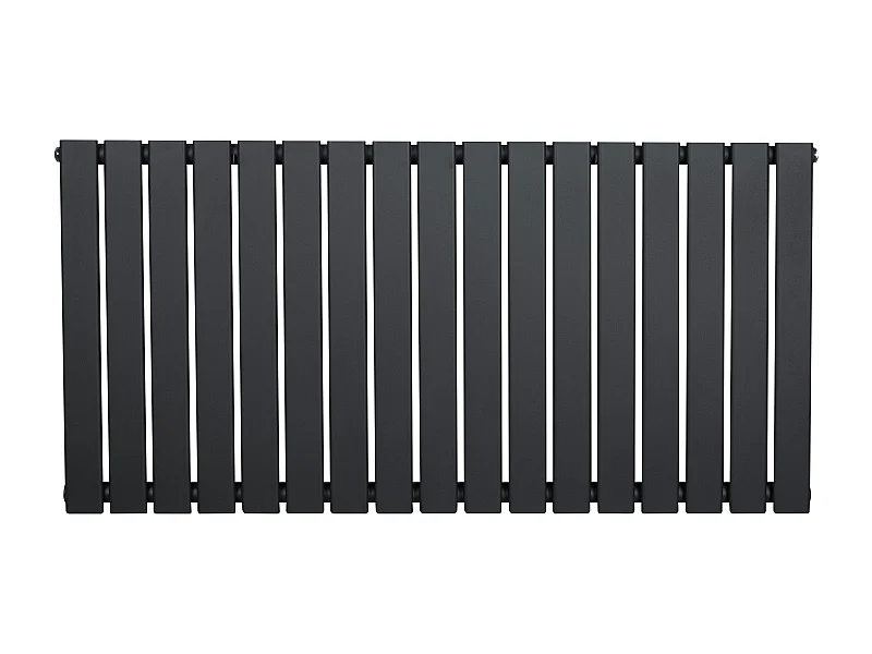 Horizontale Design Radiator Vlakke Panelen - 1 kolom - antraciet grijs - 600 x 1190mm