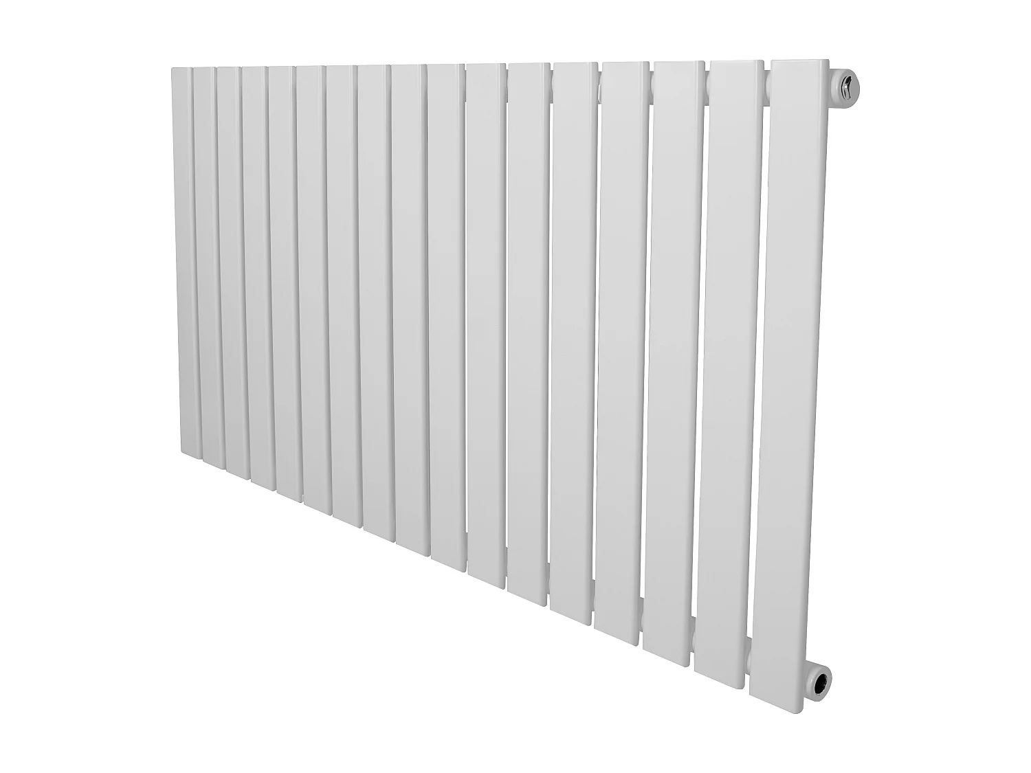 Horizontale Design Radiator Vlakke Panelen - 1 kolom - wit - 600 x 1190mm