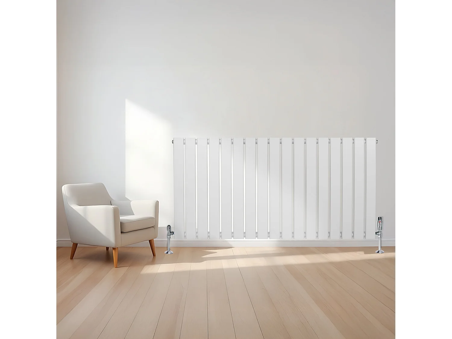 Flachheizkörper – 600mm x 1190mm – Weiß