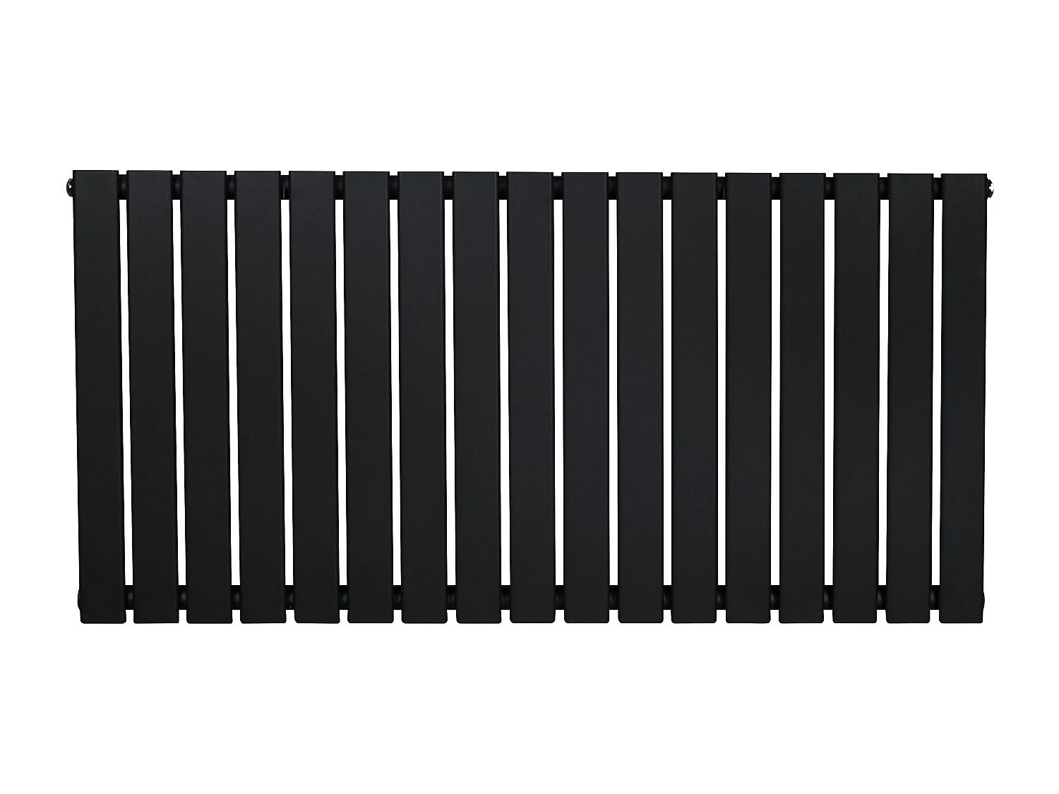 Horizontale Design Radiator Vlakke Panelen - 1 kolom - zwart - 600 x 1190mm