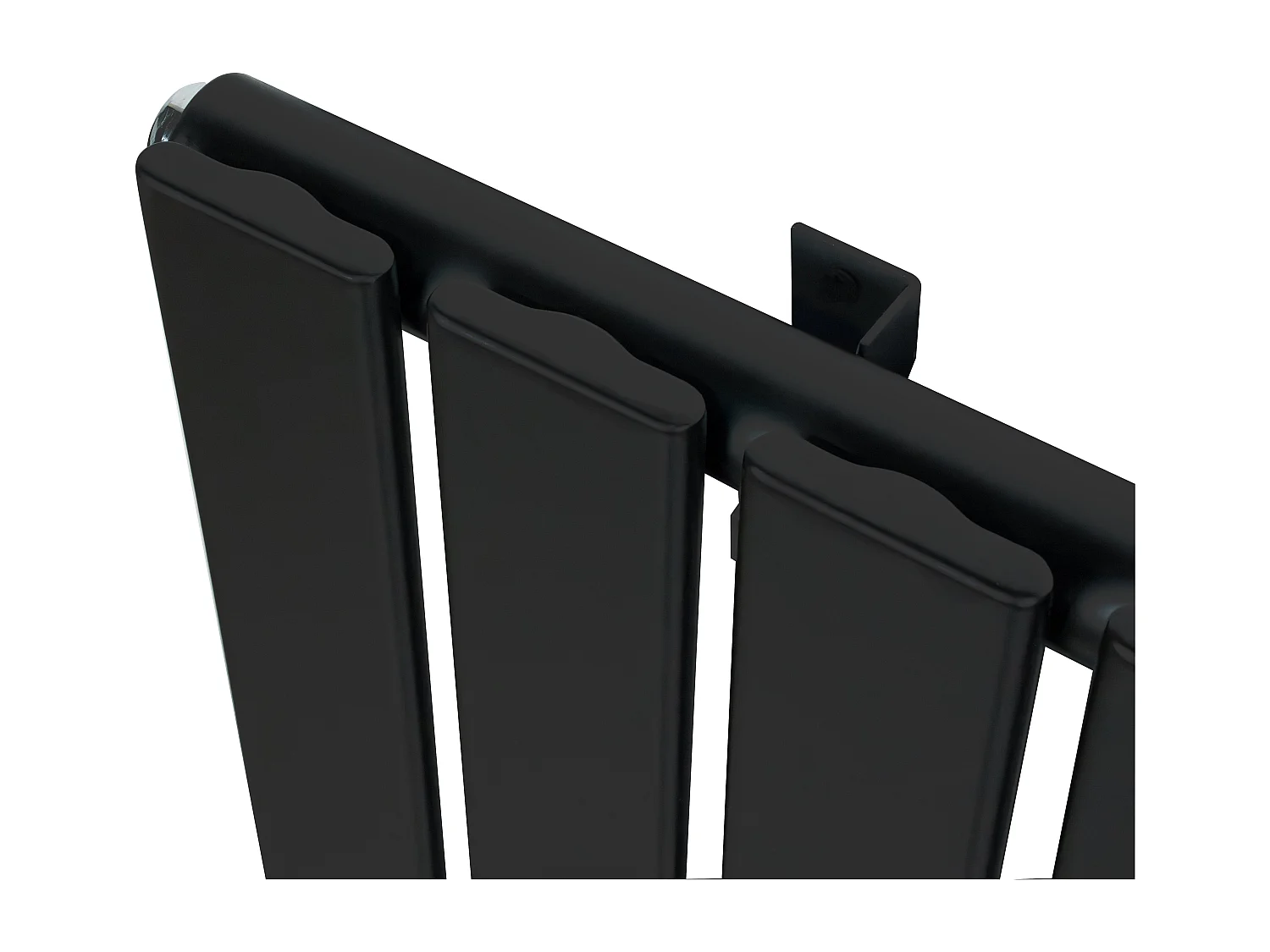 Horizontale Design Radiator Vlakke Panelen - 1 kolom - zwart - 600 x 1190mm