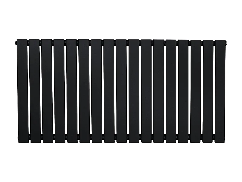 Horizontale Design Radiator Vlakke Panelen - 1 kolom - zwart - 600 x 1190mm