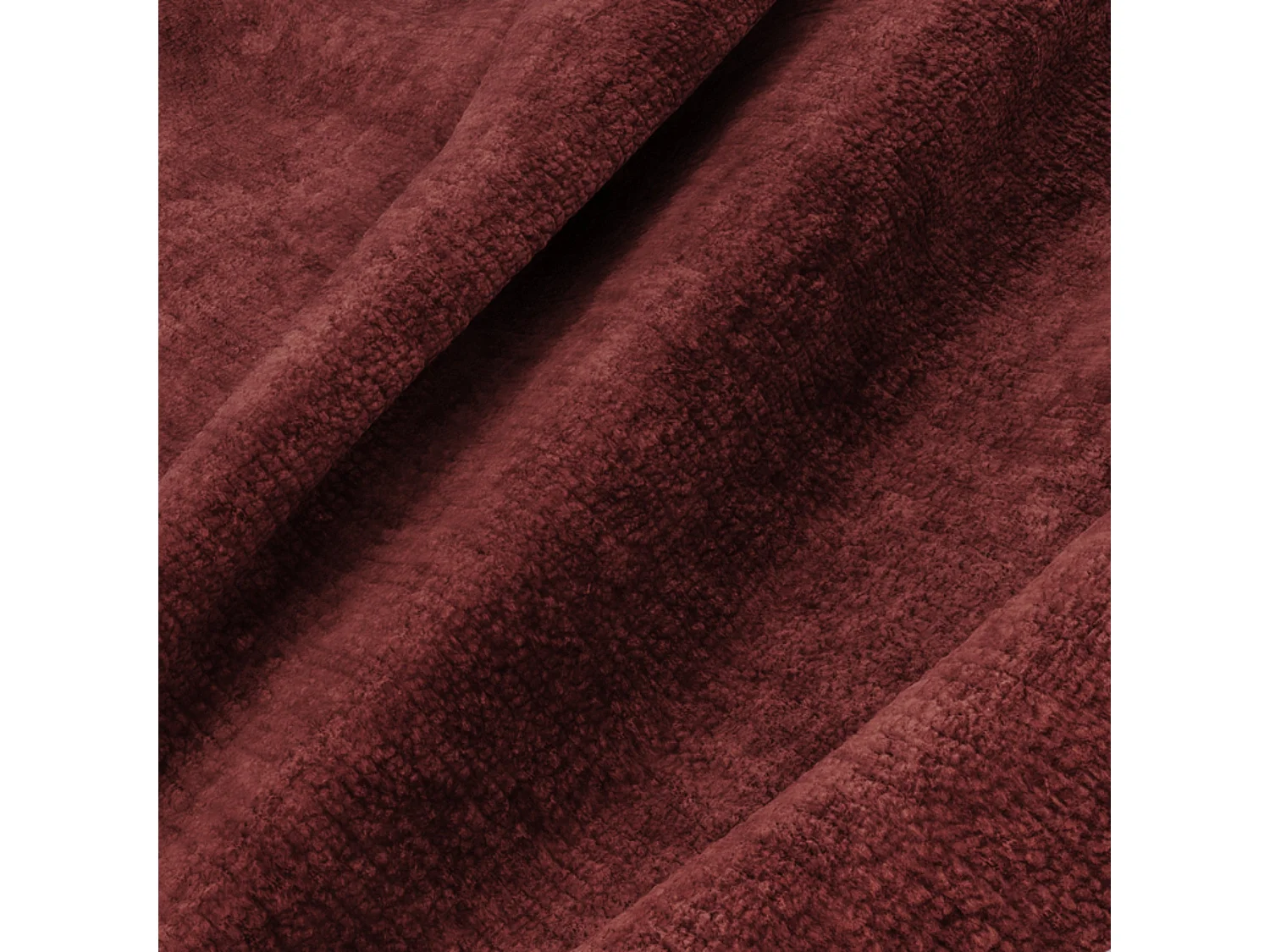 Fauteuil de salon pivotant pied chrome velours texturé bordeaux TIMELESS