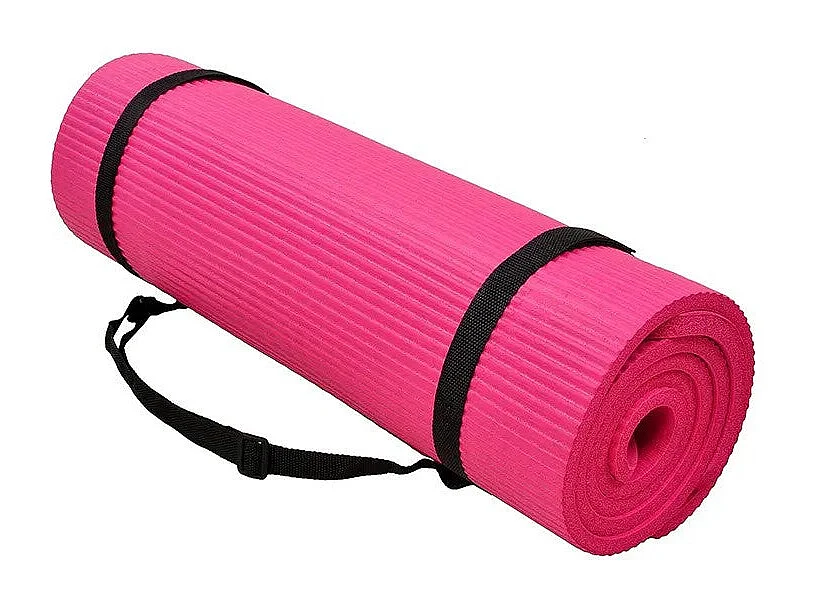 Kits de Yoga 5 en 1  .Modéle Yoga fit colorie Rose inclus Tapis de yoga , serviette, balle de yoga, brique de yoga, fitness band,