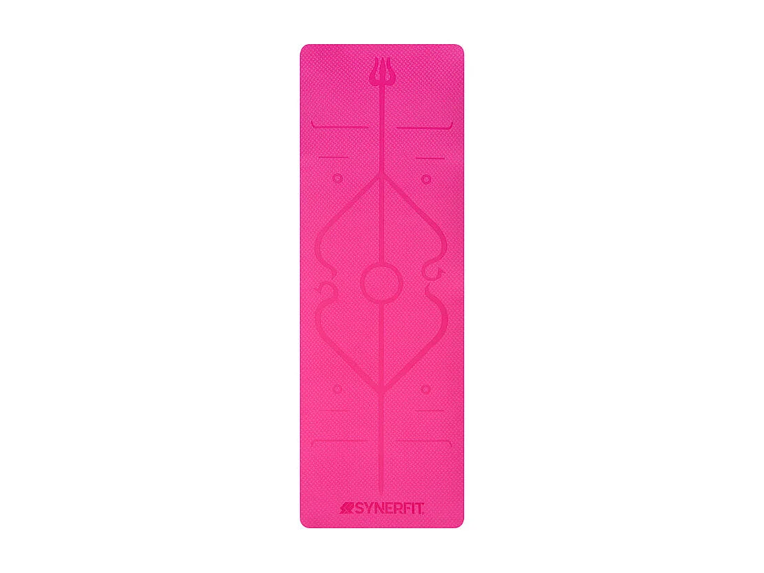 Tapis de Yoga antidérapant - Modèle Zenith -en caoutchouc naturel colorie   Rose