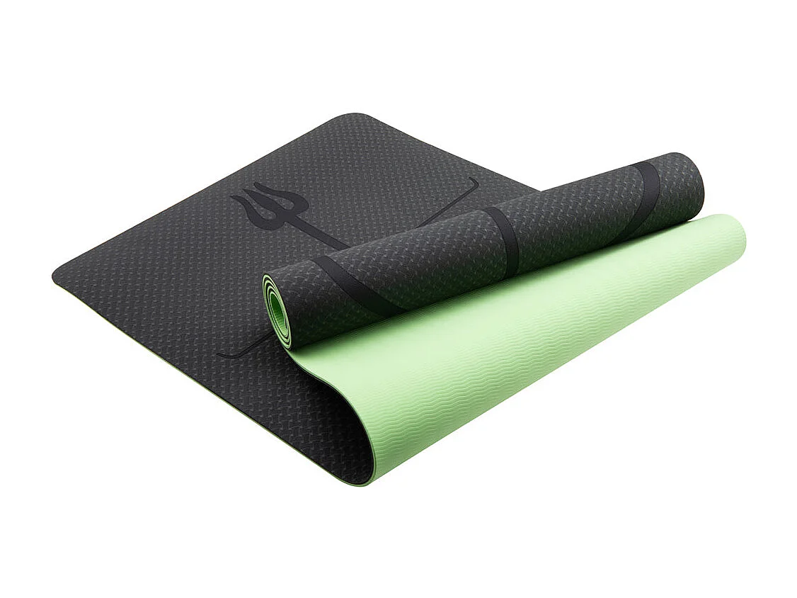 Tapis de Yoga antidérapant - Modèle Zenith  -en caoutchouc naturel  colorie   Vert