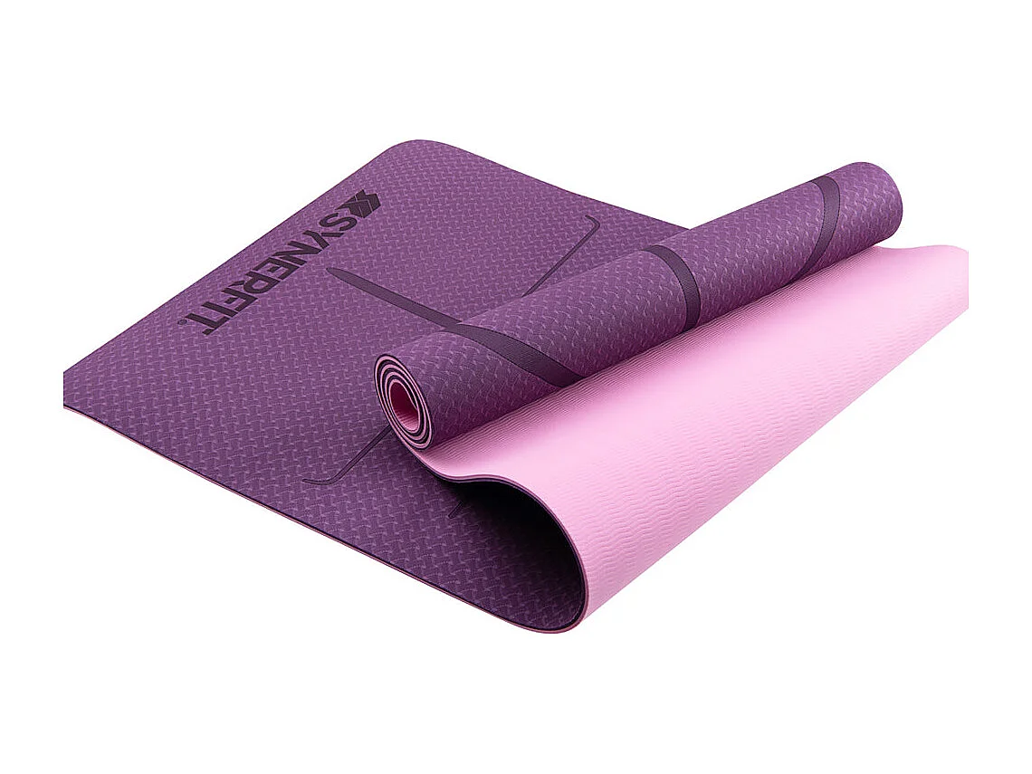 Tapis de Yoga antidérapant - Modèle Zenith  -en caoutchouc naturel colorie   Violet