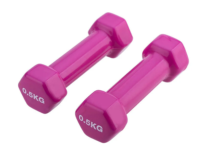 Paire d'haltères epoxy en  vinyle antidérapant 2x0.5Kg