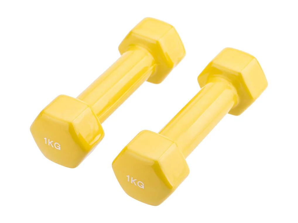 Paire d'haltères  epoxy en vinyle antidérapant 2x1Kg