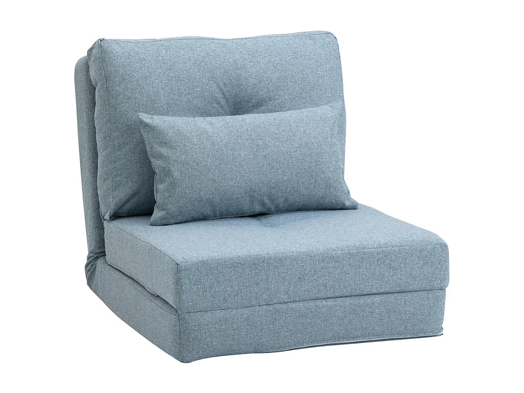 Fauteuil chauffeuse convertible KAMIK bleu clair