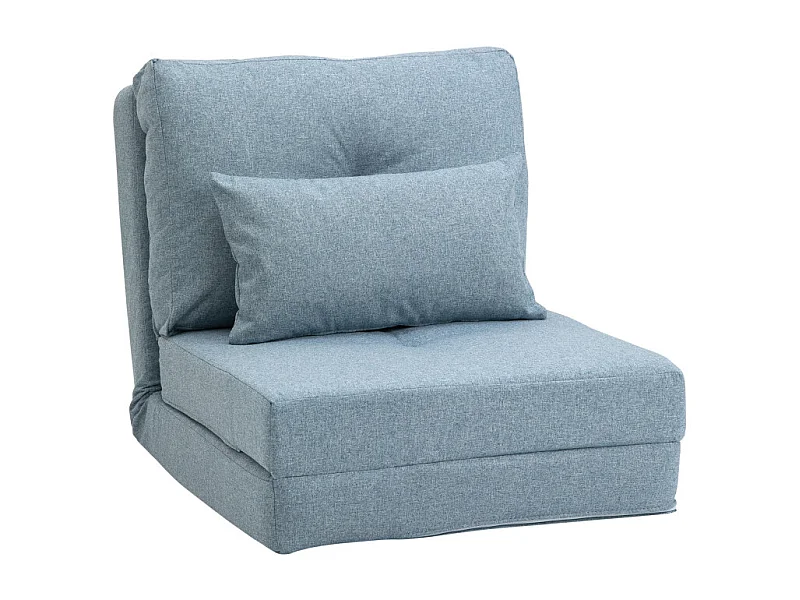 Fauteuil chauffeuse convertible KAMIK bleu clair