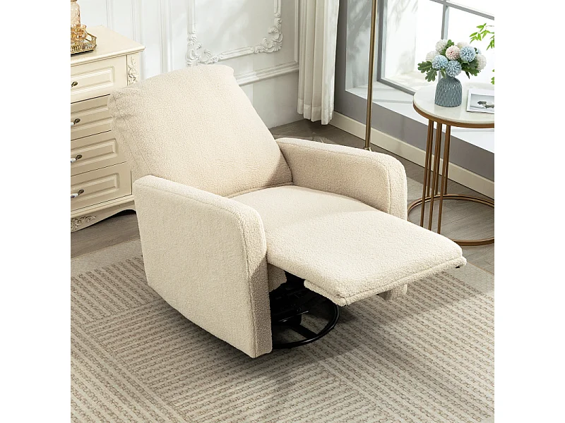 Fauteuil relax avec repose-pieds TARSAQ beige