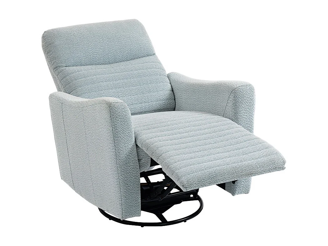 Fauteuil relax pivotant KANGER lin gris bleuté