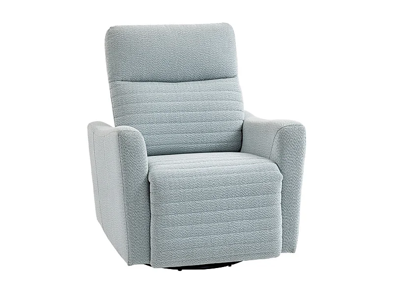 Fauteuil relax pivotant KANGER lin gris bleuté