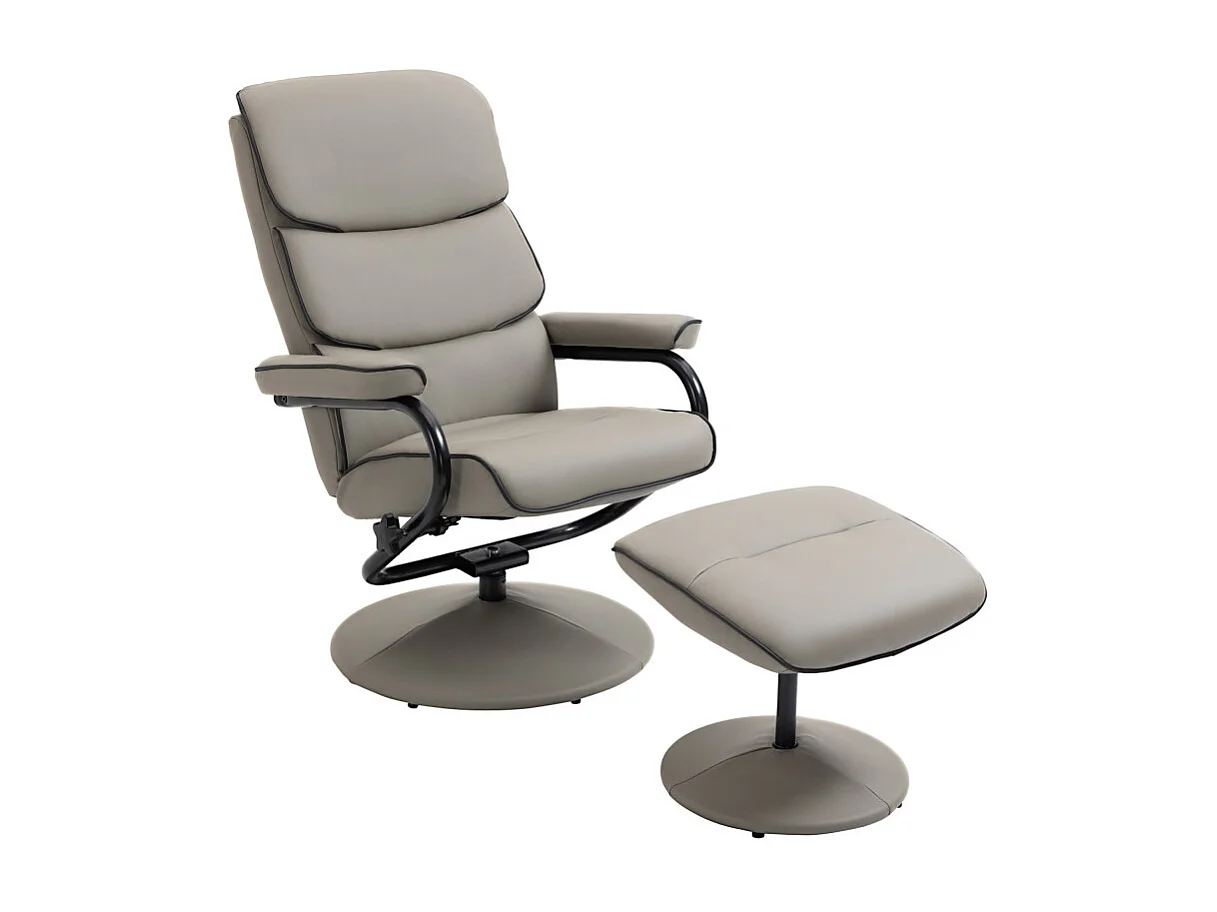 Fauteuil relax pivotant KANGAA gris