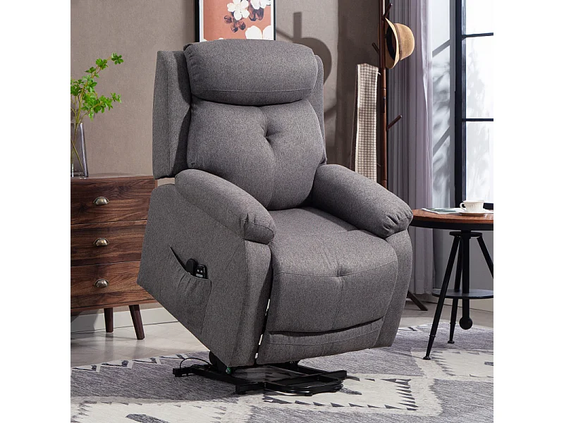 Fauteuil releveur massant KULUS gris