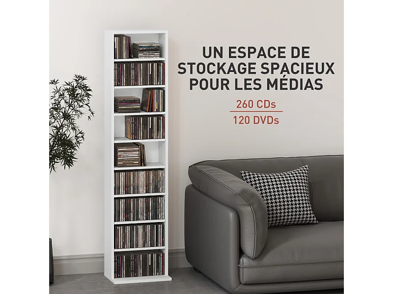 Étagère 9 compartiments ALBUFERA blanche